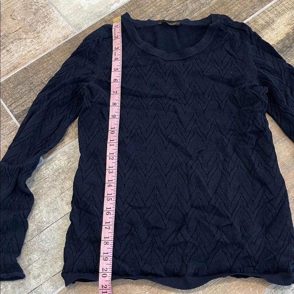 Louis Vuitton Uniforms Dark Navy Blue Pointelle Knit Sweater Womens M